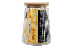 Банка для зберігання скло бамбукова кришка 1л №CD1200100 Excellent Houseware 1шт