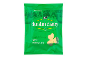Сыр 48% полутвердый сычужный Irish Cheddar White Dublin Dairy м/у 200г