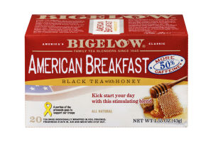 Bigelow American Breakfast Black Tea with Honey - 20 CT