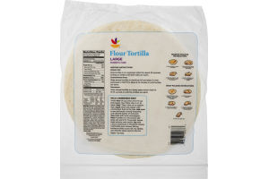 Ahold Flour Tortilla Large Burrito Size - 10 CT