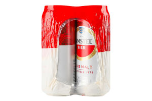 Пиво 4х500мл 5% світле фільтроване пастеризоване Amstel м/у