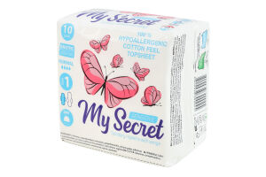 Прокладки гигиенические ультратонкие с крылышками Day Normal Sensitive My Secret 10шт