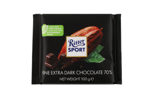 Шоколад екстра чорний 70% 100г Ritter Sport