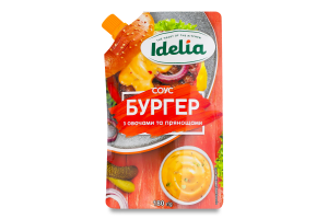 Соус майонезный с овощами и пряностями Бургер Idelia д/п 180г