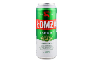Пиво 5.7% 0.5л світле фільтроване Лагер Export Lomza з/б