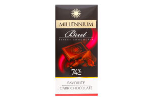 Шоколад 74% чорний Brut Favorite Millennium к/у 100г
