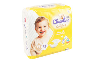 Підгузники для дітей 16+кг 6 Soft comfort Chicolino 28шт