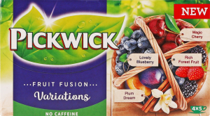 Напиток фруктово-травяной ассорти с кусочками фруктов и специями Variation blue Fruit fusion Pickwick к/у 20шт