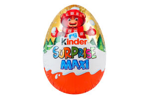 Яйце з молочного шоколаду з молочним внутрішнім шаром та іграшкою Maxi Kinder Surprise м/у 100г