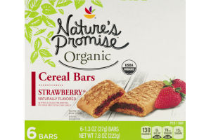 Nature's Promise Organic Cereal Bars Strawberry - 6 CT