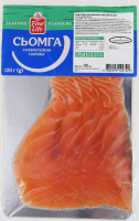 Сьомга слабосолена нарізка 120г ТМ "Fine Life"