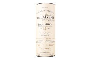 Віскі 700мл 40% шотландське односолодове 12YO Doublewood Balvenie тубус