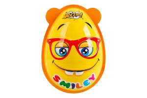 Яйцо пластиковое для девочки и мальчика с конфетами и сюрпризом Smiley face Wooow п/у 35г в ассорт