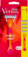 Бритва з 3 змінними касетами Miami Simply3 Venus 4шт