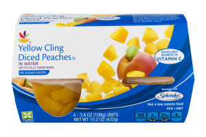Ahold Yellow Cling Diced Peaches in Water - 4 CT