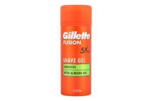 Гель для гоління з мигдальною олією Sensitive Fusion 5 Gillette 75мл
