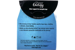 L'eggs Sheer Energy Medium Support Leg Control Top Reinforced Toe Nude B