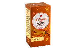 Чай черный байховый мелкий Golden Ceylon Lovare к/у 24х2г