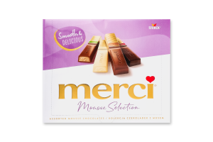 Цукерки Merci Finest Selection шоколадні з мусовою начинкою 140г Storck