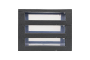 Органайзер граніт/прозорий на 3ящики універсальний Алеана