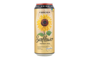 Пиво Sunflower Honey APA світле нефільтроване 5% 0,5л ж/б Forever