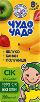 Сок для детей от 8мес восстановленный стерилизованный Яблоко-банан-клубника Чудо-Чадо т/п 200мл