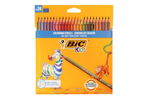 Карандаши цветные Evolution Stripes BIC 24шт