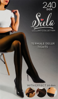 Колготки женские теплые с мехом имитация капрона Siela Collant collection 240/20den S/M nero