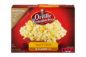Orville Redenbacher's Gourmet Popping Corn Butter Classic Bag - 6 CT