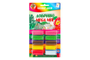 Добриво в палочках Чистий лист Mega mix 60 шт.