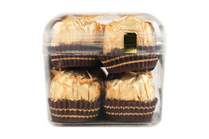 Цукерки вафельні покриті молочним шоколадом та подрібненими лісовими горіхами з начинкою Ferrero Rocher п/у 200г