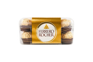 Конфеты вафельные покрытые молочным шоколадом и измельченными лесными орехами с начинкой Ferrero Rocher п/у 200г