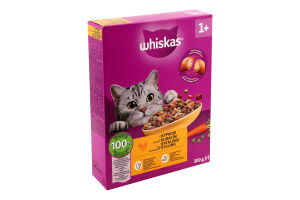 Корм сухий повнораціонний для дорослих котів з куркою Whiskas к/у 300г