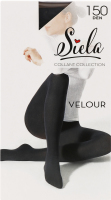 Колготи жіночі Велюр неро 150ден р.5XL Сіела