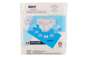 Підгузки д/дорослих Супер Екстра смолл 10шт Сені