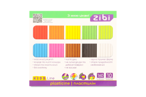 Пластилін Kids Line 10кольорів 160г ZiBi