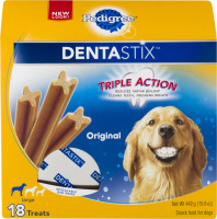 Pedigree DENTASTIX Dog Treats for Large Dogs Triple Action Original - 18 CT