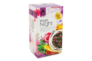 Чай чорний байховий цейлонський дрібний з ананасом, пелюстками троянд і календули Bright night Emotion Askold к/у 20х2г