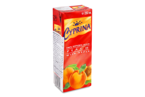 Сік яблучно-персиковий 0,25л т/п Cyprina