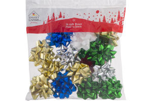 Smart Living Holiday Gift Bows Peel 'n Stick - 15 CT
