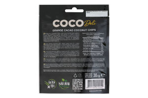 Чипси кокосові з апельсином та какао Coco Deli д/п 30г
