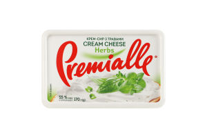 Крем-сир 55% з травами Premialle п/у 170г