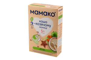 Каша молочна суха для дітей від 5міс на козячому молоці гречана з яблуком і морквою Мамако к/у 200г