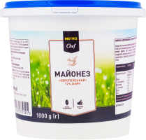 Майонез 72% Европейский METRO Chef ведро 1кг