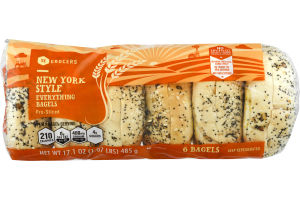 SE Grocers New York Style Bagels Everything - 6 CT