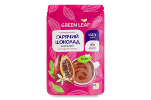 Смесь для напитка со сладкой стевией Горячий шоколад ванильный Green Leaf д/п 150г