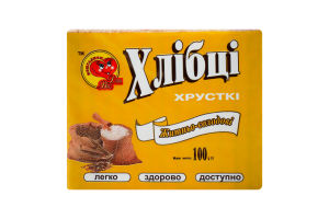 Хлібці хрусткі Житньо-солодові Для Вас м/у 100г
