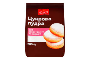 Пудра сахарная для декорирования и выпечки Деко м/у 200г