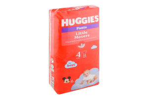 Трусики-підгузники для хлопчиків 9-14кг 4 Little Movers Pants Huggies 52шт