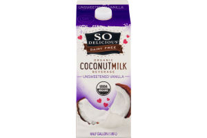 So Delicious Dairy Free Organic Coconut Milk Beverage Unsweetened Vanilla